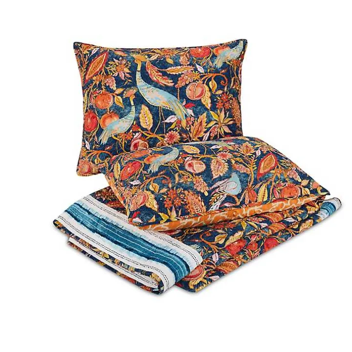 Peacock Garden Full/Queen 3-pc. Quilt Set