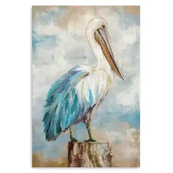 Pelican Perch Canvas Art Print, 32x48 in.