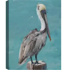 Pelican Perch I & II Canvas Art Prints, Set of 2