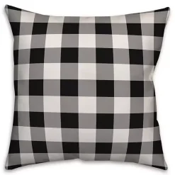 Personalized Buffalo Check Harvest Wreath Pillow