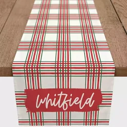 Personalized Christmas Plaid Table Runner, 72 in.