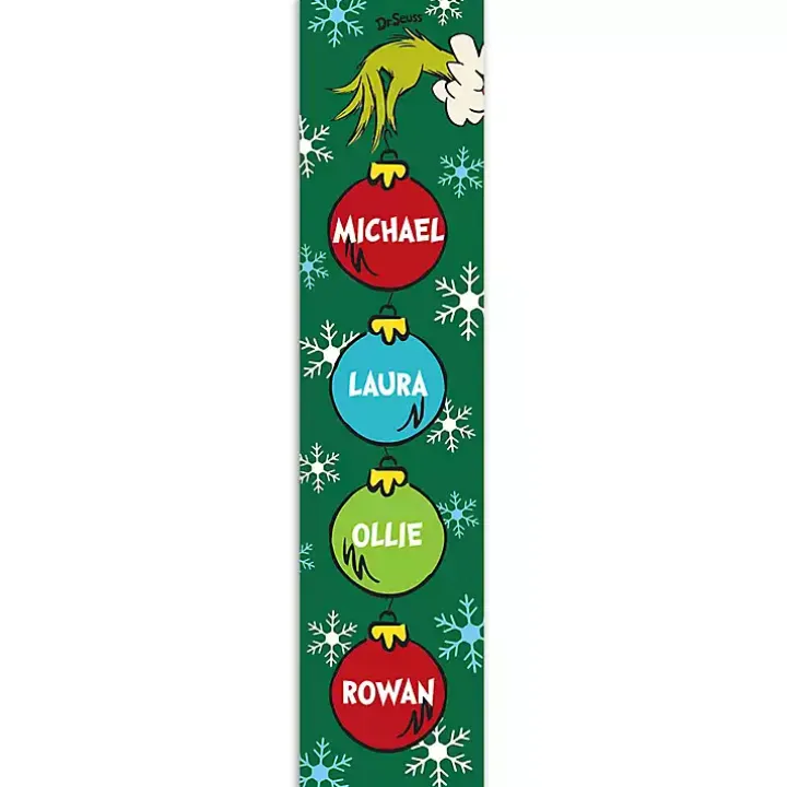 Personalized Grinch Ornaments Porch Board