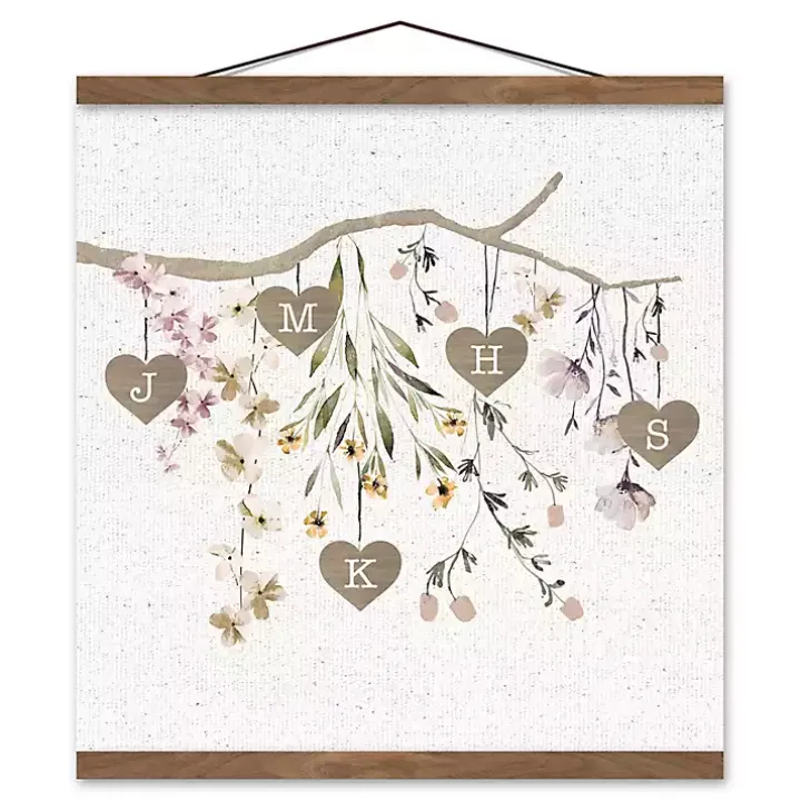 Personalized Monogram Tree Branch Teakwood Print