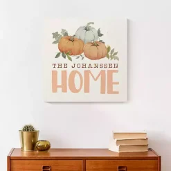 Personalized Pumpkin Home Canvas Art Print