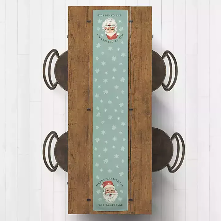 Personalized Retro Santa Table Runner, 72 in.
