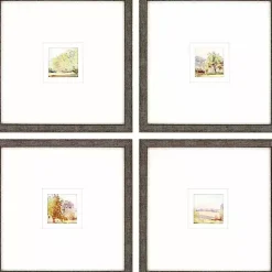 Petite Sunrise Giclee Gold Framed Prints, Set of 4