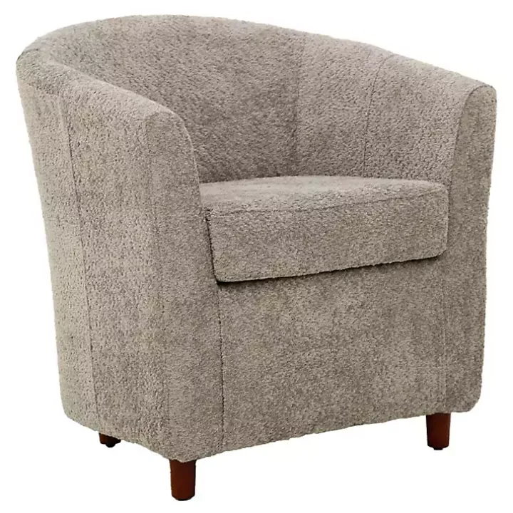 Pewter Boucle Parker Club Chair
