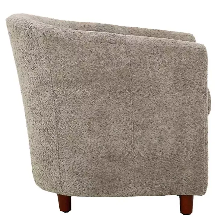 Pewter Boucle Parker Club Chair