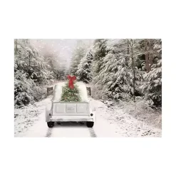 Picking Up the Tree Canvas Art Print