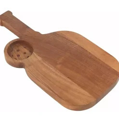 Pickleball Shaped Acacia Wood Serving Board