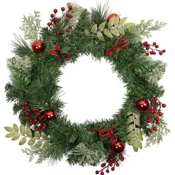 Pine and Berry Christmas Wreath, 24 in.