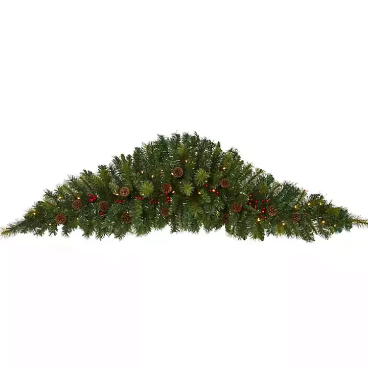 Pine and Berry LED Swag