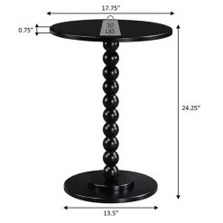Pink Beaded Spindle Accent Table