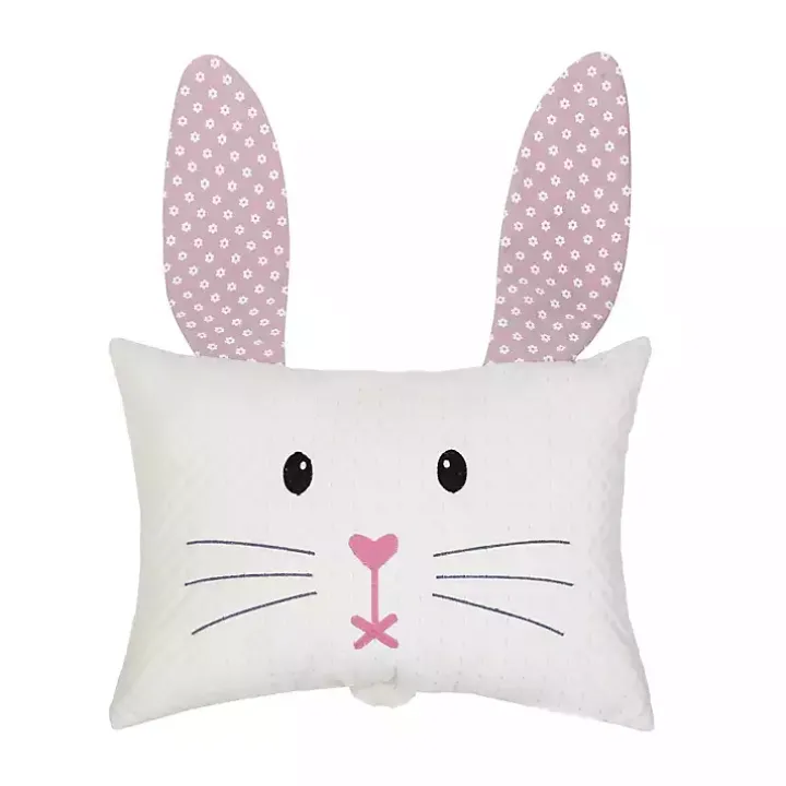 Pink Bunny Face Pillow