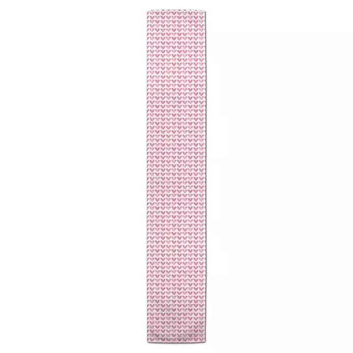 Pink Hearts Cotton Twill Valentine's Runner