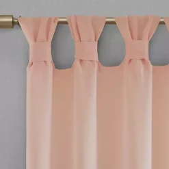 Pink Rosette Tab Top Curtain Panel, 63 in.