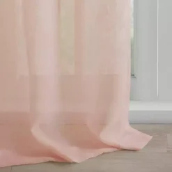 Pink Rosette Tab Top Curtain Panel, 63 in.