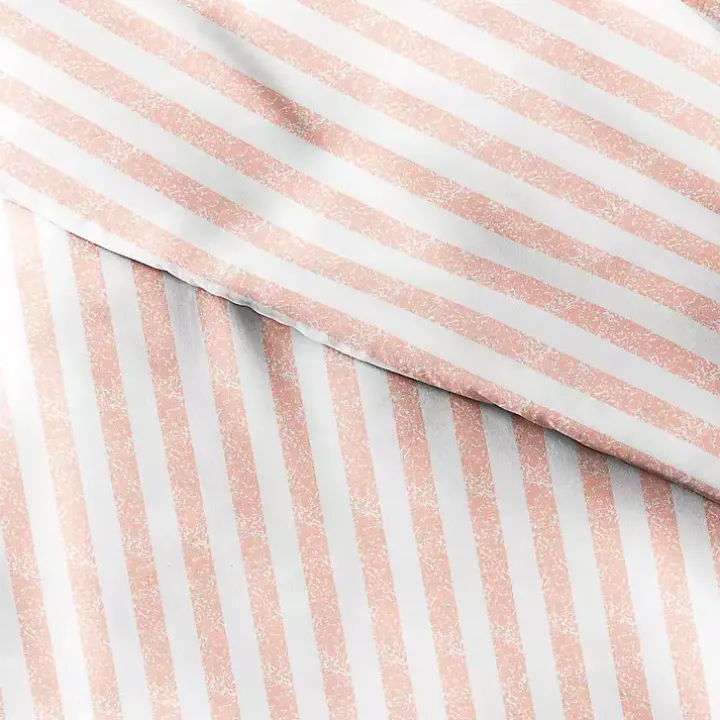Pink Rugged Stripe 2-pc. Twin Duvet Cover Set