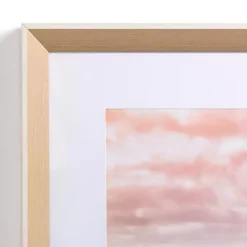 Pink Sky Beach Framed Art Print