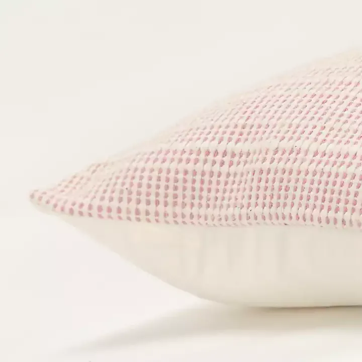 Pink Woven Throw Pillow
