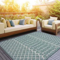 Placid Portico Sun Shower Outdoor Area Rug, 7x9