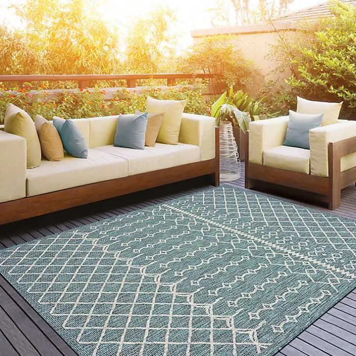 Placid Portico Sun Shower Outdoor Area Rug, 7x9