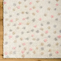 Plush Multicolor Dotted Area Rug, 5x7