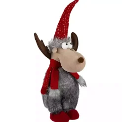Plush Standing Moose Decoration
