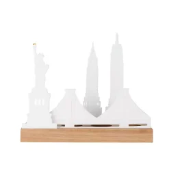 Porcelain and Wood NYC Tealight Candle Holder