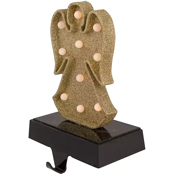 Pre-lit Angel Christmas Stocking Holder