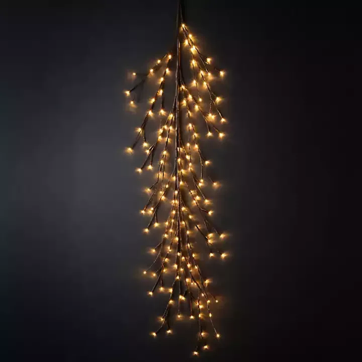 Pre-Lit Brown Branch Christmas Garland