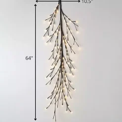 Pre-Lit Brown Branch Christmas Garland