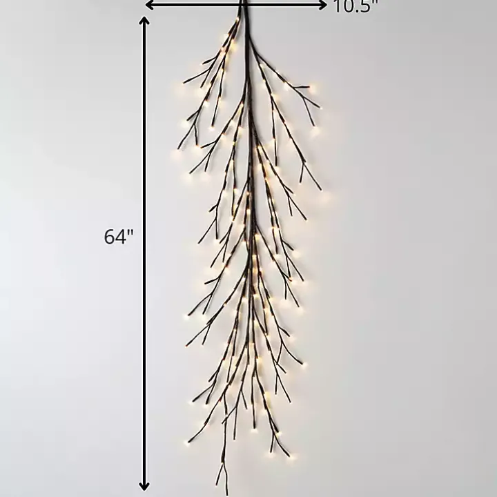 Pre-Lit Brown Branch Christmas Garland