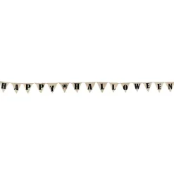 Pre-Lit Happy Halloween Burlap Banner