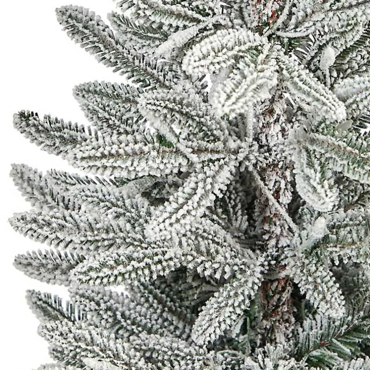 Pre-Lit Manchester Spruce in White Planter, 44 in.