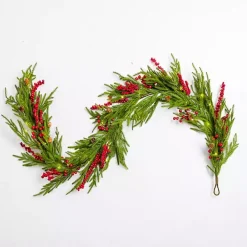 Pre-Lit Norfolk Red Berry Garland