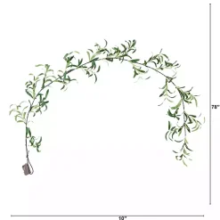 Pre-Lit Olive Branch Battery Operated Garland