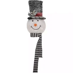 Pre-Lit Snowman with Top Hat Tree Topper