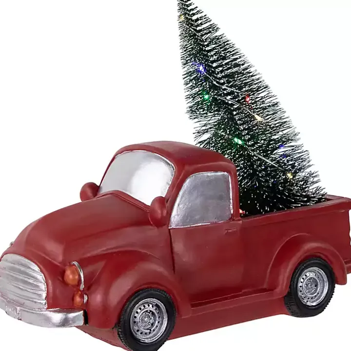 Pre-Lit Vintage Red Tree Truck Figurine