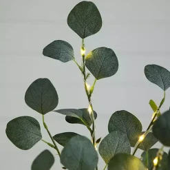 Pre-Lit Warm LED Eucalyptus Plant, 5 ft.