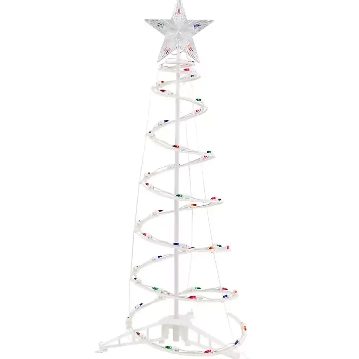 Pre-Lit White Spiral Christmas Tree, 3 ft.