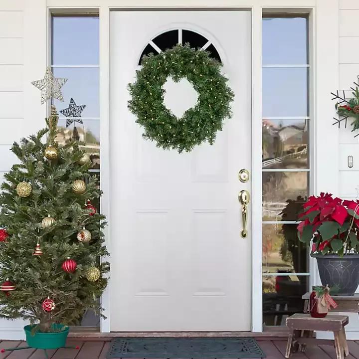 Pre-Lit Whitmire Pine Christmas Wreath