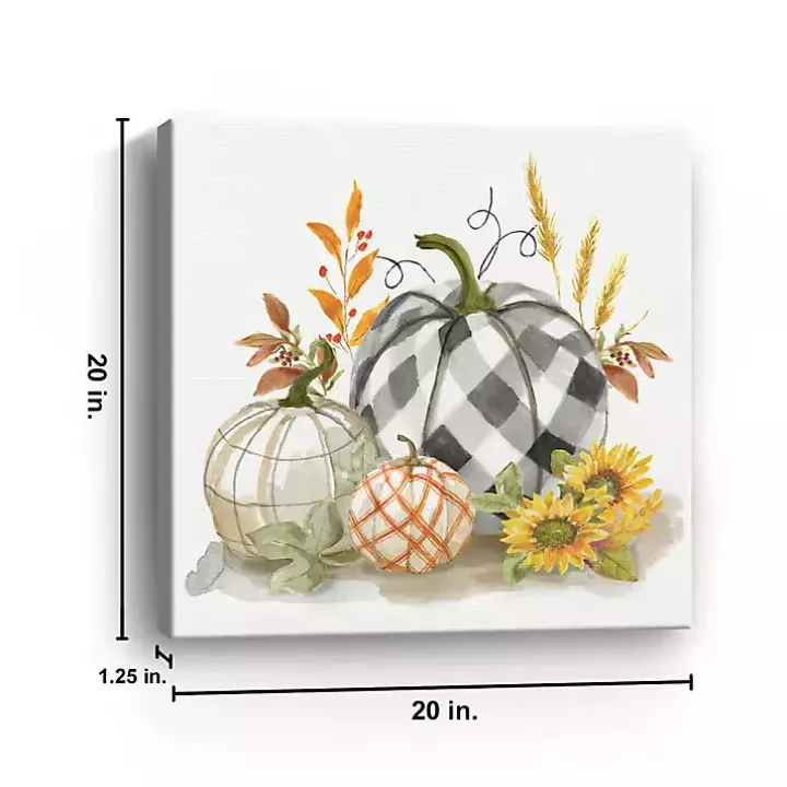 Pumpkin Décor II Canvas Art Print, 20x20