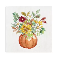 Pumpkin Fall Bouquet Canvas Art Print, 30x30
