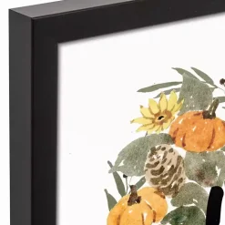 Pumpkin Wreath Home Framed Canvas Art Print