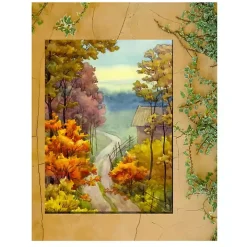 Rambling Road Outdoor Canvas Art Print
