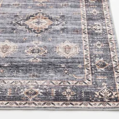 Raquel Gray Washable Area Rug, 7x9