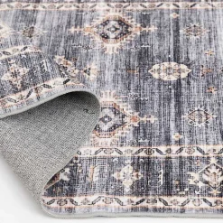Raquel Gray Washable Area Rug, 7x9