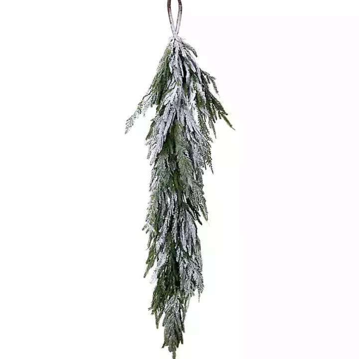 Real Touch Flocked Norfolk Pine Garland