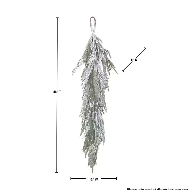 Real Touch Flocked Norfolk Pine Garland